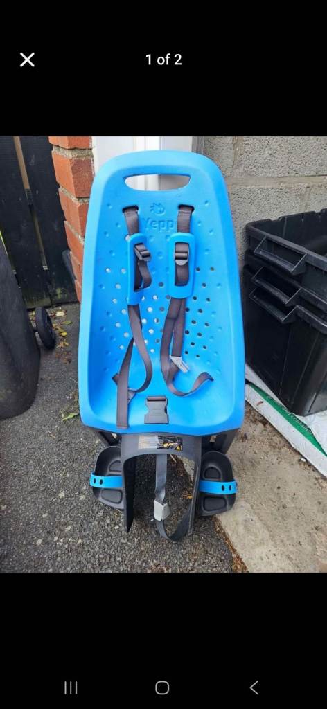 Thule Yepp baby child bike seat blue