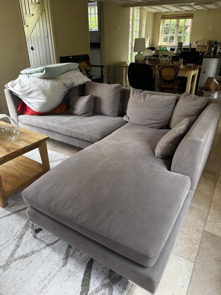 Large grey L-shape sofa
