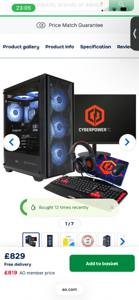 CyberPowerPC Gaming PC Setup with Monitor, Keyboard, Mouse, and Headset