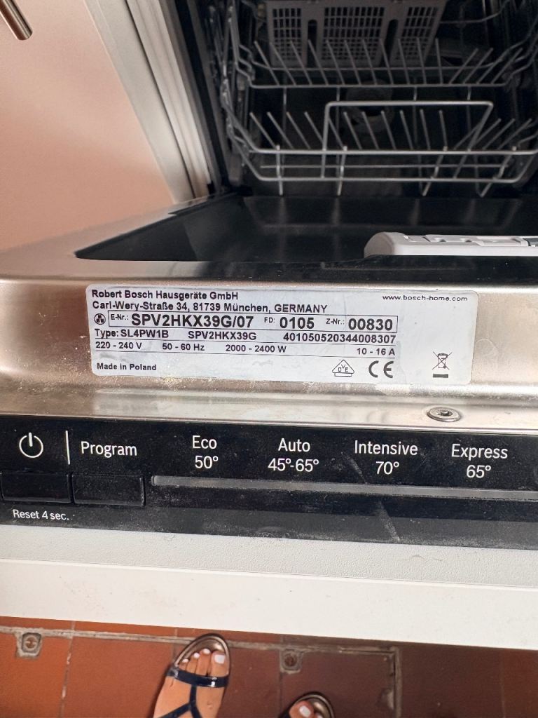 Bosch Slimline Dishwasher SPV2HKX39G/07 – Good Condition