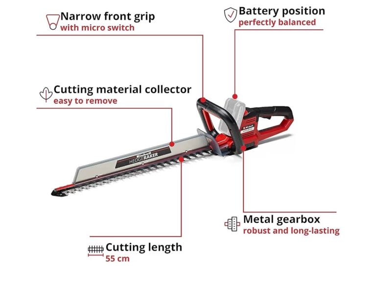 Einhell cordless hedge trimmer