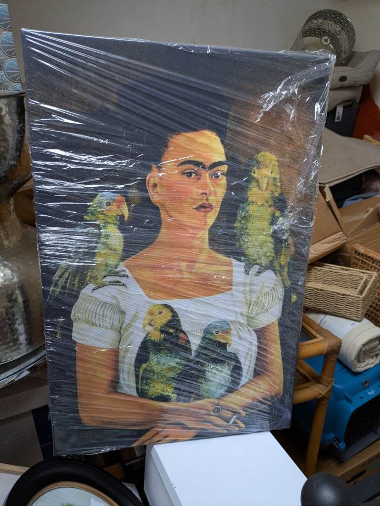Large Frida Kahlo Parrot Canvas Wall Art