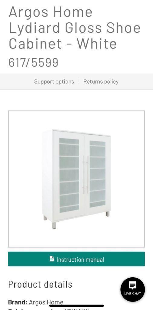 SHOE CABINET white gloss 