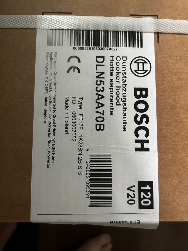 Brand new Bosch cooker hood