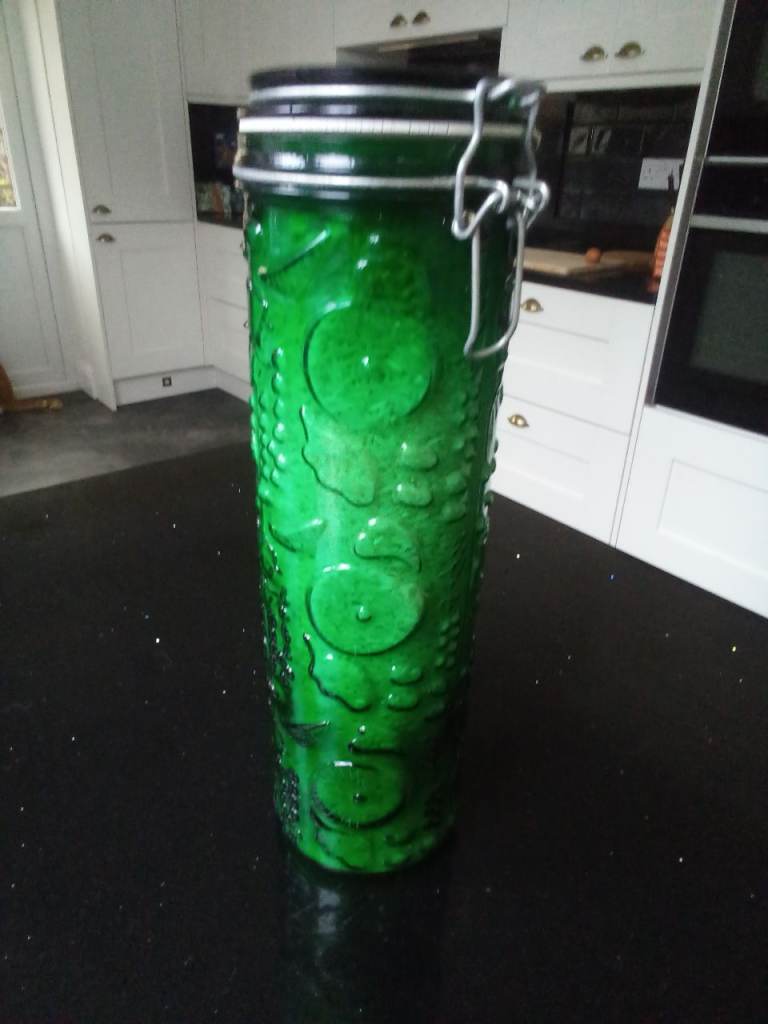 Green Glass Container