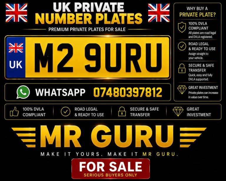 PRIVATE NUMBER PLATES FOR SALE – BIRMINGHAM – DVLA CERTIFICATE READY