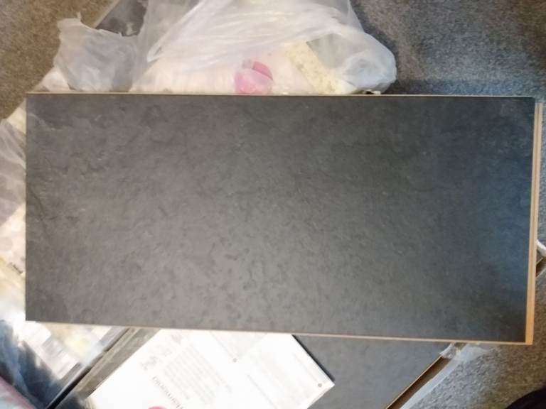 Black slate effect laminate flooring 
