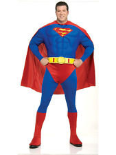 SUPERMAN ADULT FANCY DRESS,RUBIES QUALITY MAKE,BNWT BRAND NEW