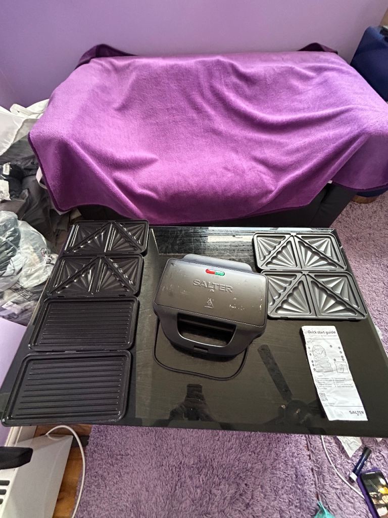 Salter Kuro XL 3in1 Snack Maker: Toasties, Waffles, and Paninis