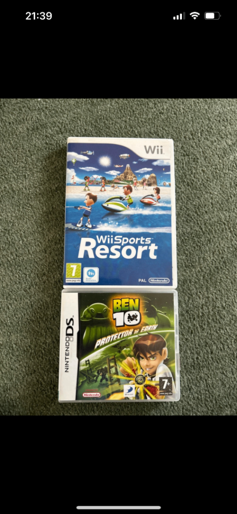 Nintendo Wii sports resort & DS Ben 10 games