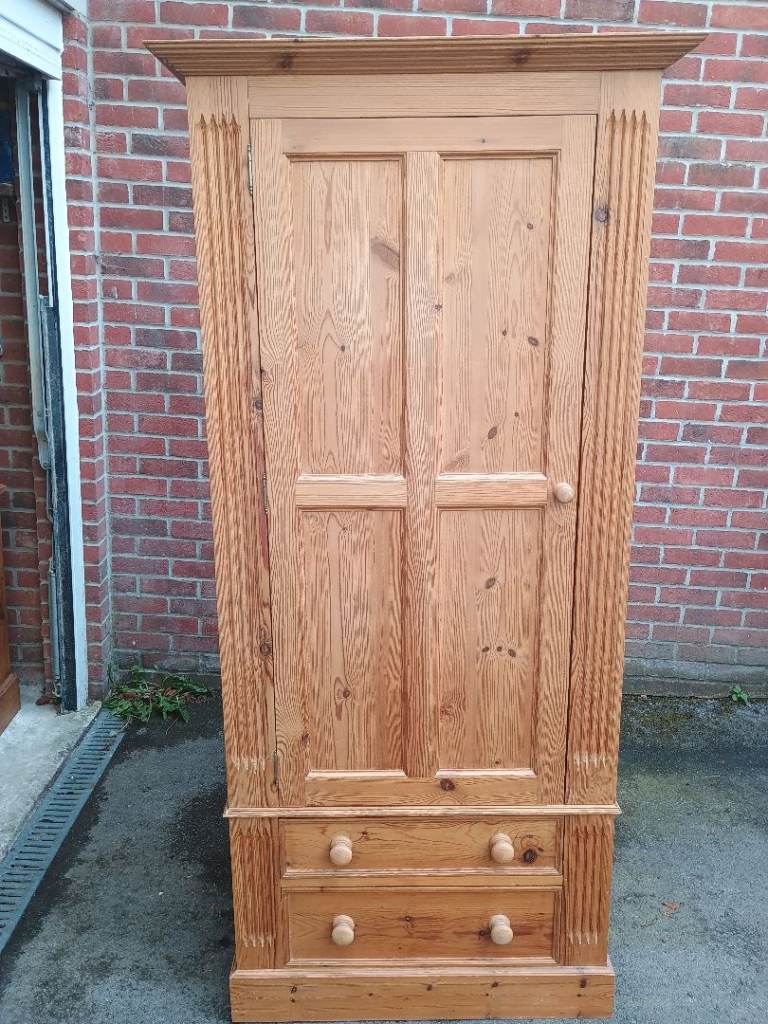 Solid Natural Pine Wardrobe