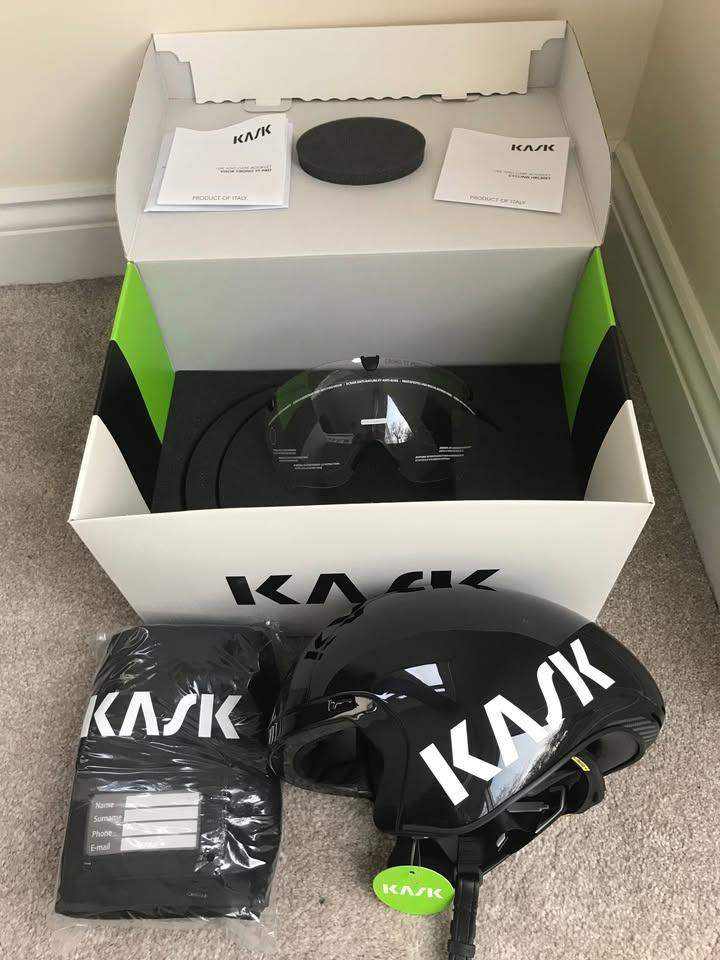 Kask Bambino Pro TT Time Trial Aero Cycling Bike Cycle Helmet Black Medium