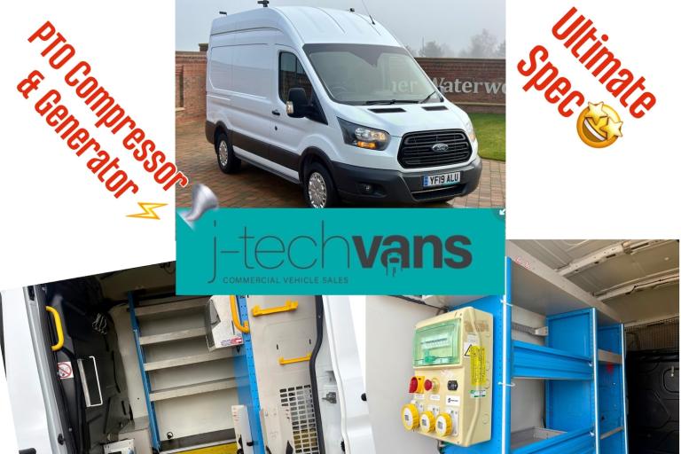 2019 Ford Transit 2.0 TDCi L2 H2 Van ***PTO Compressor & 110v Generator***Utility Van*** PANEL VA...