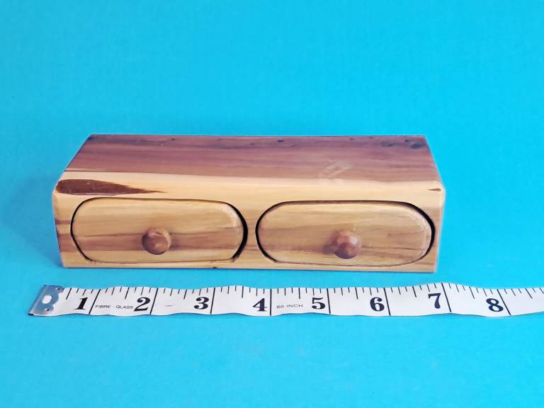 Small Wooden Storage Chest with Drawers