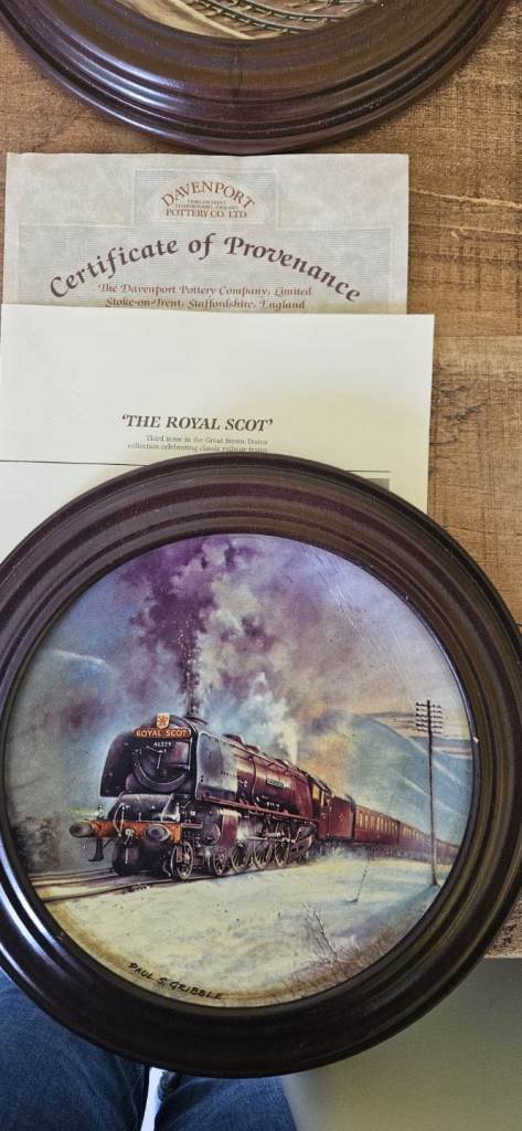 Limited Edition Davenport Train plates
