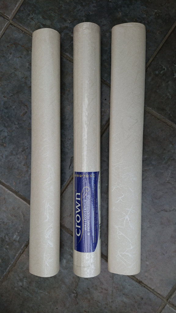 Crown Vinyl Wallpaper - one unopened & two opened 