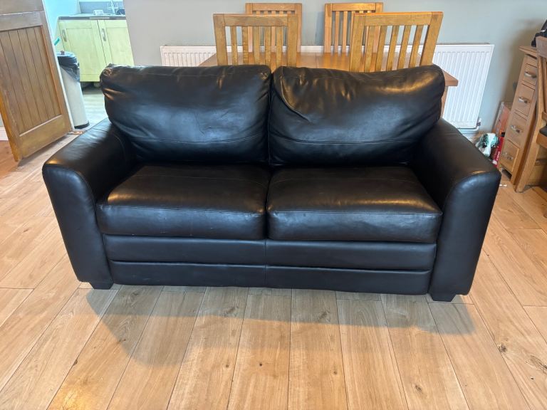 Black Leather Sofa Bed - John Lewis