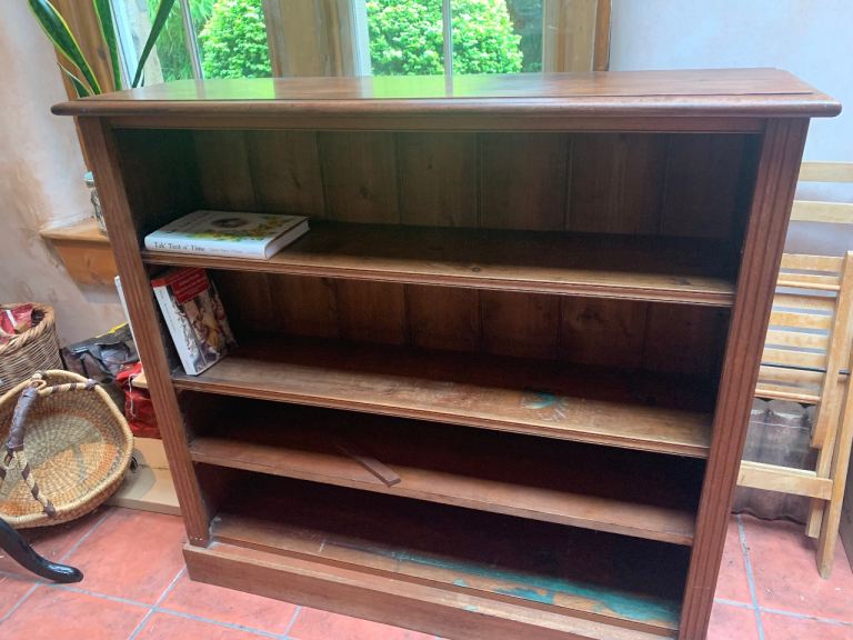 Solid wood antique bookcase