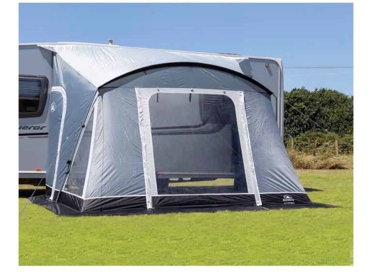 SunnCamp Swift 325 Deluxe SC Caravan Awning - Grey, Good Condition