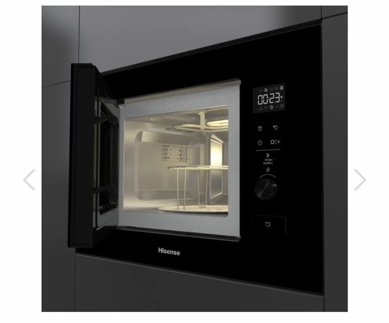 Hisense BIM320G52BGUK 20L built in microwave with grill. Black. B/N