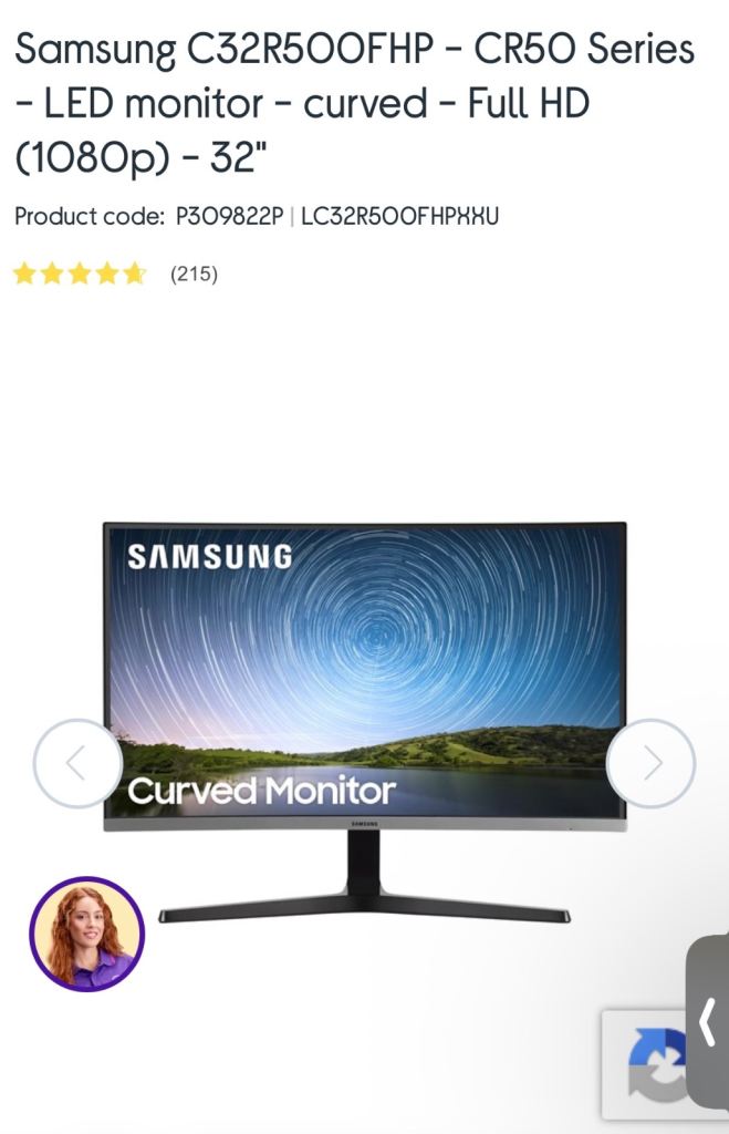 Samsung Curved 32” Monitor