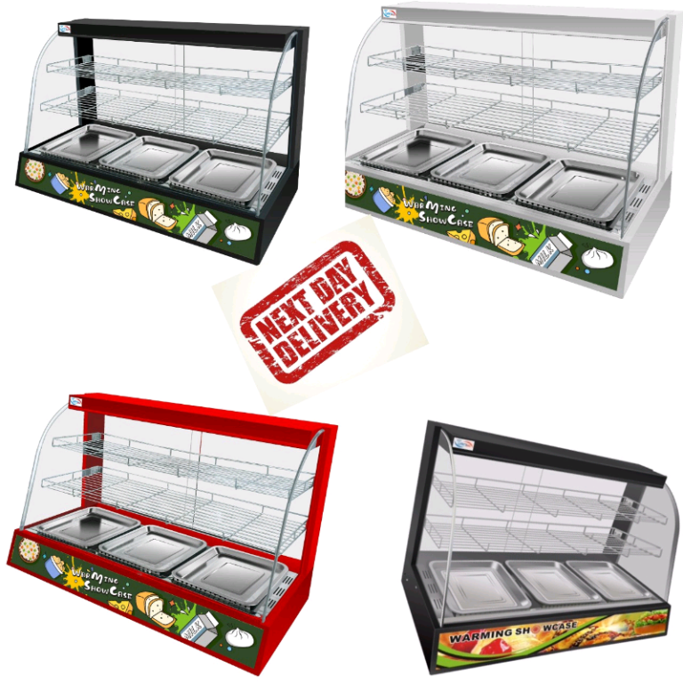 Hot pie warmer catering food cabinet display 