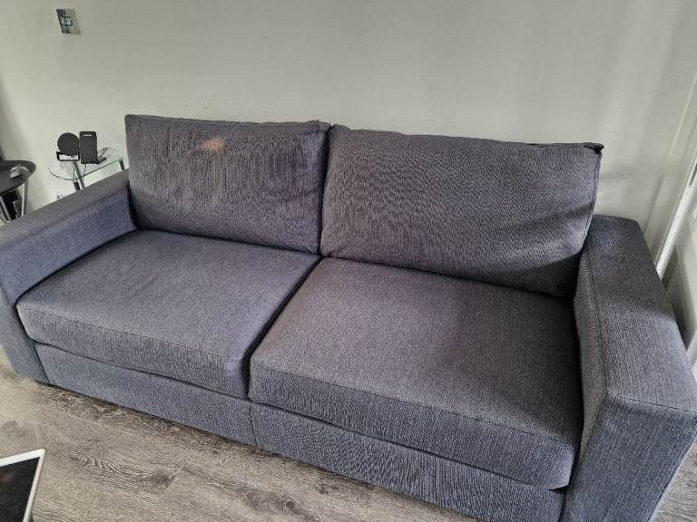 Grey Three-Seater Sofa – Good Condition