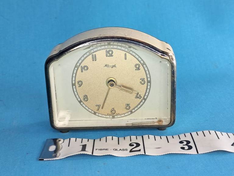 Vintage KIENZLE Alarm Clock,German Mechanical Clock,Made in Germany,Mid Century 1940s