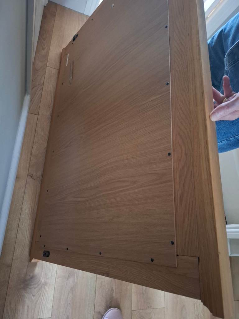 Solid oak mantle mirror -open to reasonable offers, £70.00 for Sale