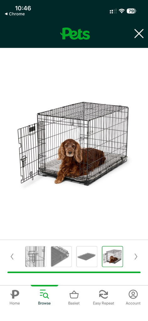 Pets at home Medium single door folding crate