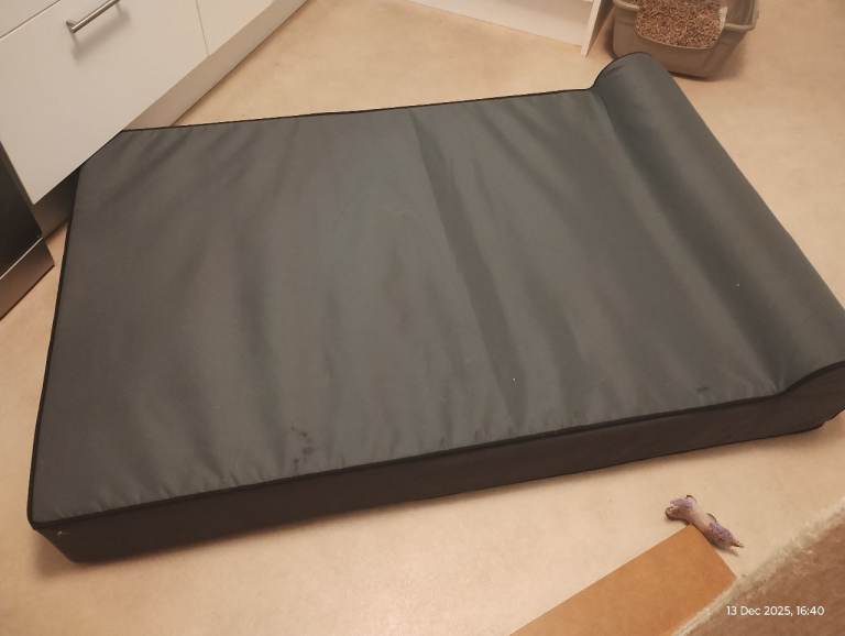 The Dog’s Bed Orthopaedic Dog Bed XXL Grey with Black Trim 15cm, Waterproof Memory Foam Dog Bed