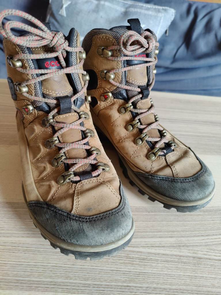 ECCO Women's Yak Leather Gore-tex Walking Shoes 37EU - 4.5 UK
