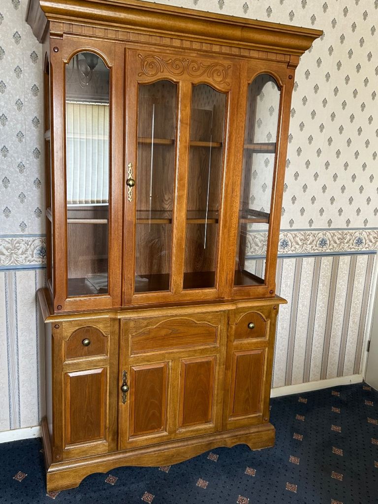 Solid Wood Display Cabinet - Free to good home 