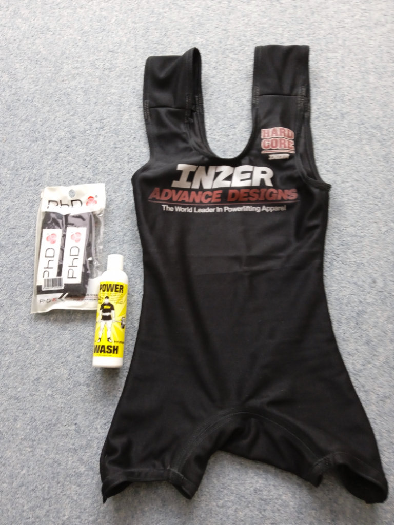 PHD Lifting Straps and Inzer ‘hardcore’ powerlifting suite
