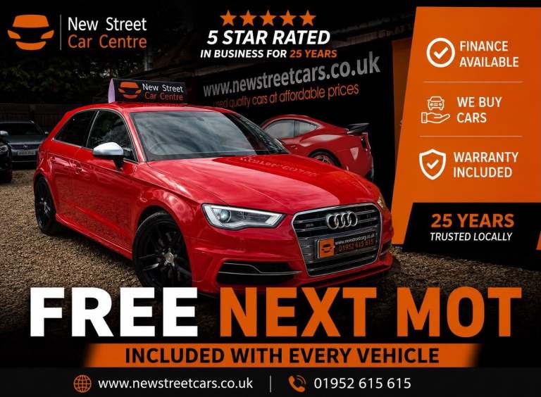 2014 Audi S3 2.0 TFSI S Tronic quattro Euro 6 (s/s) 3dr HATCHBACK Petrol Automatic
