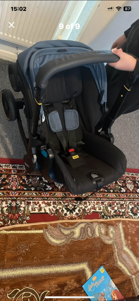 Doona Infant Car Seat & Stroller – Black, Good Condition