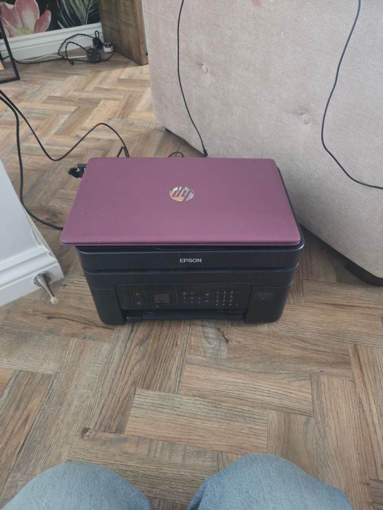 HP laptop and Epson Printer