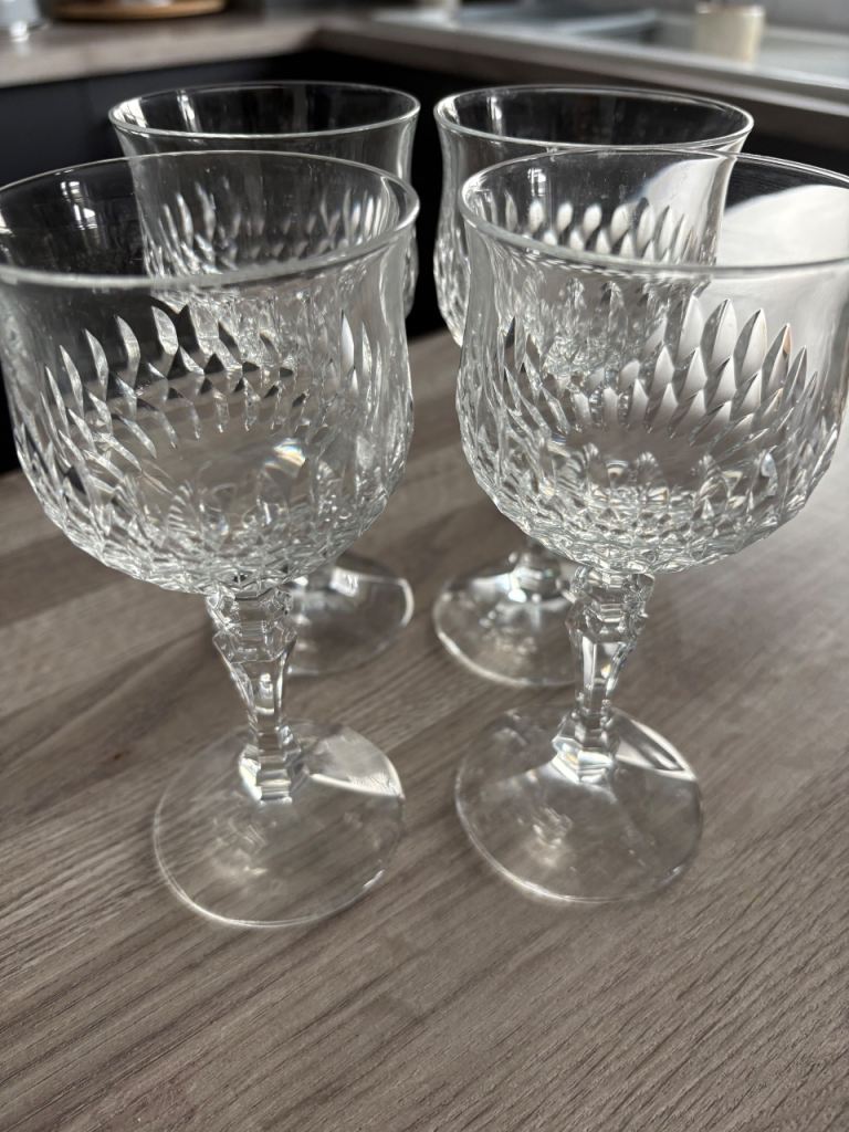 4 Vintage Retro style  "Desiree" pattern by Schott Zwiesel glasses 