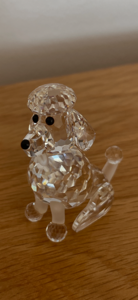 Swarovski retired sitting poodle dog collectible