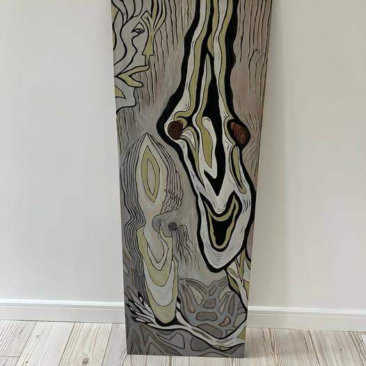 Large Abstract on Ply-Exclusive-Non repeat -signed-Titled -Paternal Thoughts- Mixed media