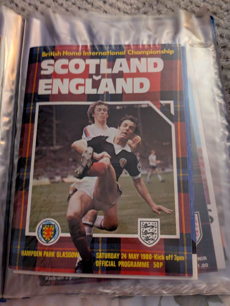 Scotland England Football Programme 1980 – Excellent Condition