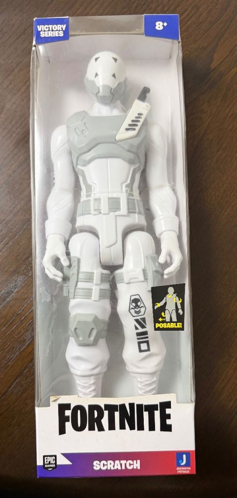 New Fortnite Scratch Victory Series Action Figure - White Plastic