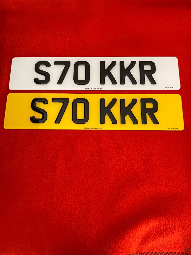Cherished Numberplate S70 KKR On Retention