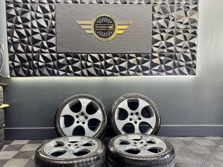 18” inch genuine vw monza golf gti r line alloys wheels 5x112 caddy gtd gte