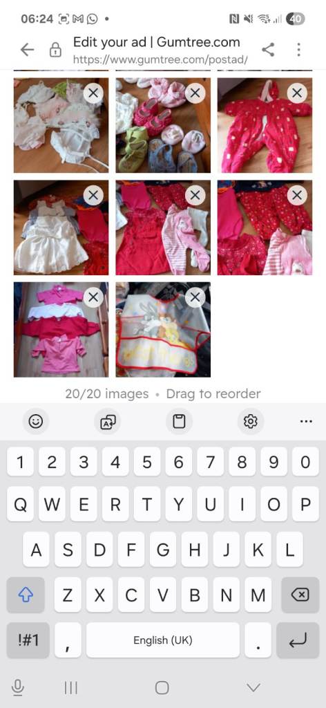 Baby clothes 0-18 months
