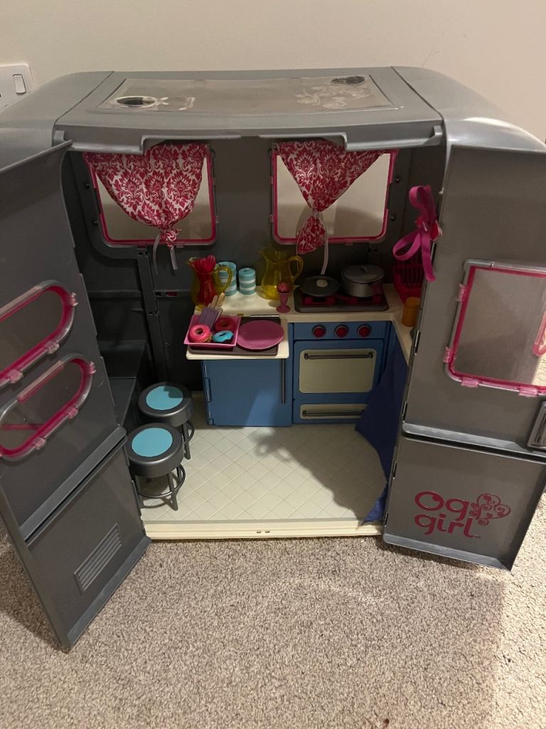 image for Our Generation Doll Camper Van and Matching Jeep with tow bar