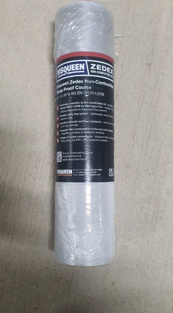 Visqueen Zedex Non-Combustible Damp Proof Course – 600mm x 20m