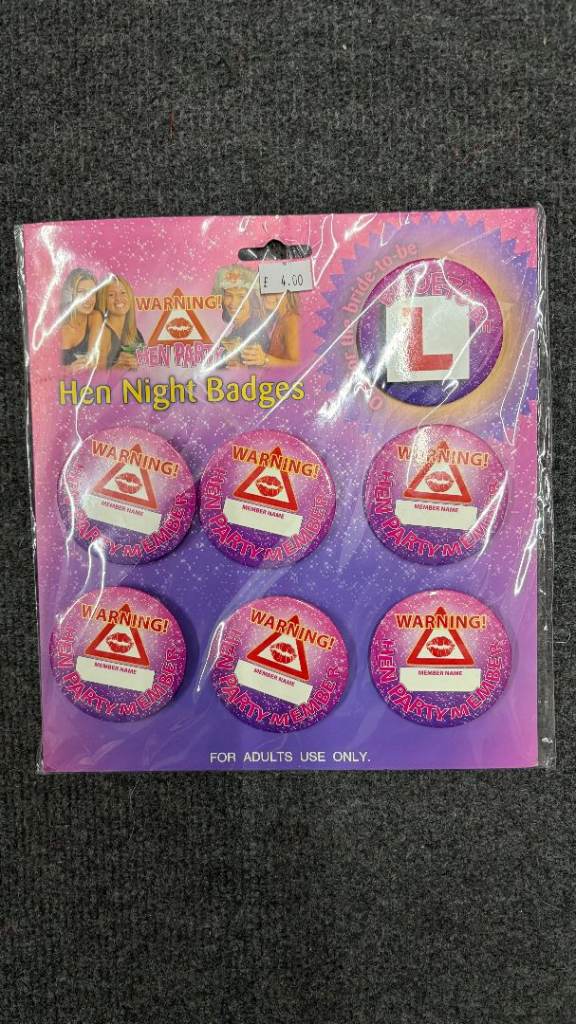 Hen Night Badges (pack of 7)