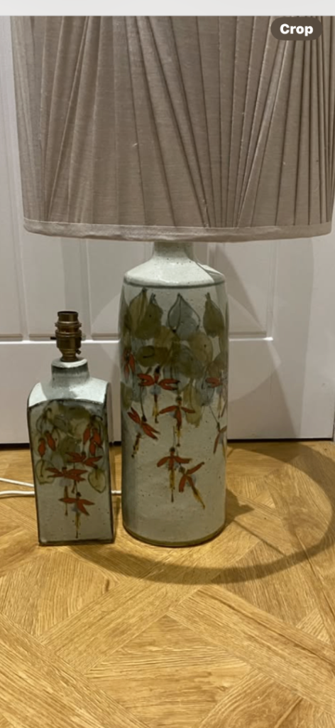 2 Colin Kellam studio pottery lamps 