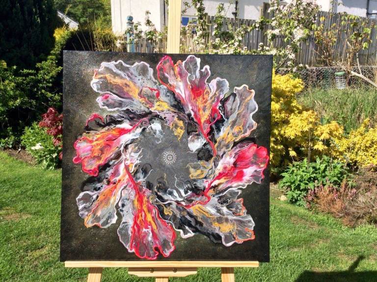 One of a kind original acrylic painting,  abstract artwork 